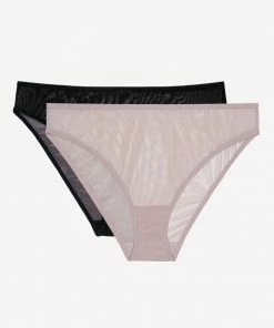 SAS Mesh High Leg Panty 2 Pack | Bark/Black Hue Panties