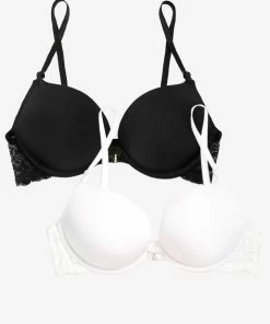 SAS Add 2 Cup Sizes Push-Up Bra 2 Pack | Black/White Lace Wings Bras 13 SAS Add 2 Cup Sizes Push-Up Bra 2 Pack | Black/White Lace Wings Bras