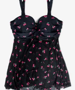SAS Twist Bandeau Tankini | Sweet Cherry Plus Size Tankinis