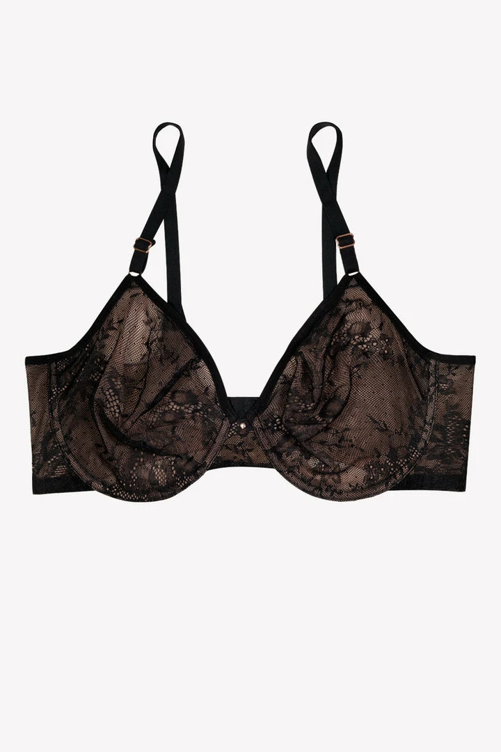 SAS Sheer Mesh Demi Underwire Bra | Black Hue W/Ballet Fever Smooth Lace Bras 6 SAS Sheer Mesh Demi Underwire Bra | Black Hue W/Ballet Fever Smooth Lace Bras