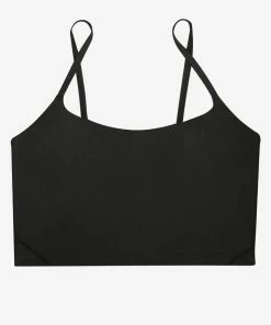SAS Long Lined Bikini Top | Black Hue