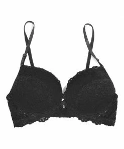 SAS Bras Add 2 Cup Sizes Push-Up Bra | Black Signature Lace