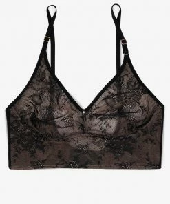SAS Smooth Lace Longline Bralette | Black Hue Smooth Lace Bras