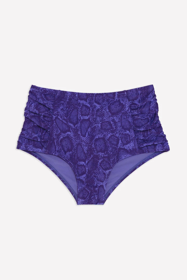 SAS High Waisted Bikini Bottom With Side Ruching | Electric Python Plus Size High-Waisted Bikinis 4 SAS High Waisted Bikini Bottom With Side Ruching | Electric Python Plus Size High-Waisted Bikinis