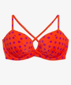 SAS Swim Secret Convertible Push-Up Bikini Top | Bright Polka Dot Print Swimwear 10 SAS Swim Secret Convertible Push-Up Bikini Top | Bright Polka Dot Print Swimwear