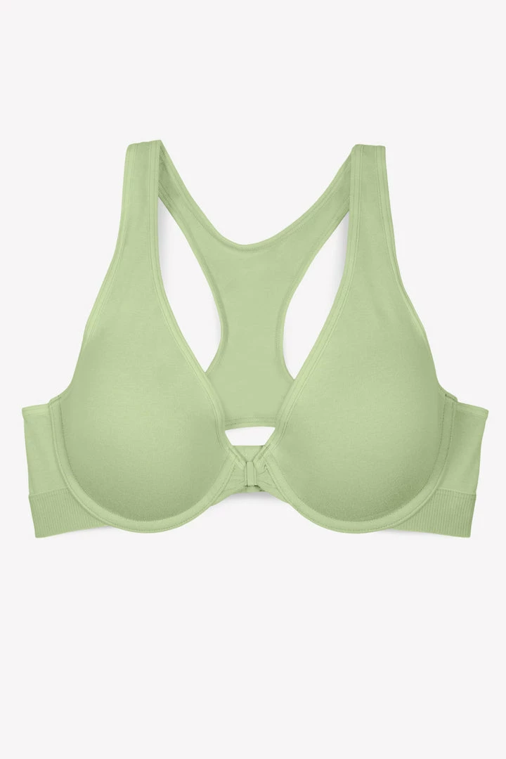 SAS Comfort Cotton Front & Back Close Racerback Bra | Glass Green Bras 4 SAS Comfort Cotton Front & Back Close Racerback Bra | Glass Green Bras