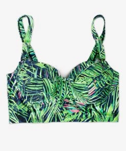 SAS Long Lined Underwire Bikini Top | Lush Tropical Plus Size Bikini Tops