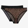 SAS Mesh High Leg Panty 2 Pack | Classic Leopard/Black Hue Panties