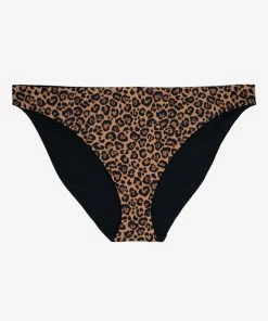 SAS Swimwear Reversible Cheeky Bikini Bottom | Black Hue/Classic Leopard