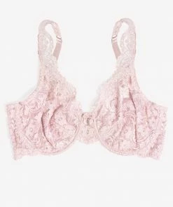 SAS Signature Lace Unlined Underwire Bra | Blushing Rose W White Xdye Bras