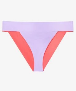 SAS Reversible Banded Bikini Bottom | Lilac Iris/Punchy Peach Swimwear