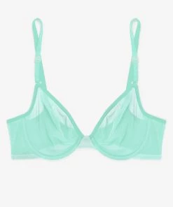 SAS Bras Sheer Mesh Demi Underwire Bra | Mint Chip Mesh