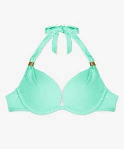 SAS Swim Secret Push-Up Halter Bikini Top | Cool Mint Chip