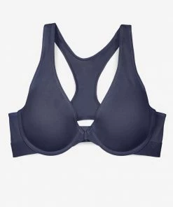 SAS Comfort Cotton Front & Back Close Racerback Bra | Navy Highlight