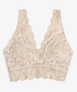 SAS Signature Lace Deep V Bralette 2 Pack | In The Buff/Black Hue