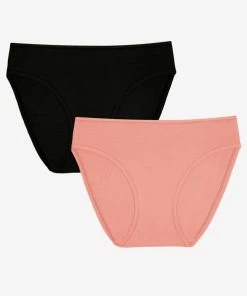 SAS The Naked Bikini Panty 2 Pack | Tuscany Clay/Black Hue Stretch Panties