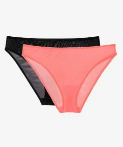 SAS Mesh High Leg Panty 2 Pack | Punchy Peach/Black Hue