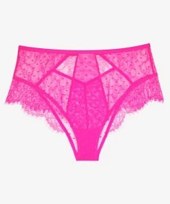 SAS Lace High-Waisted Cheeky Panty | M Pink Panties
