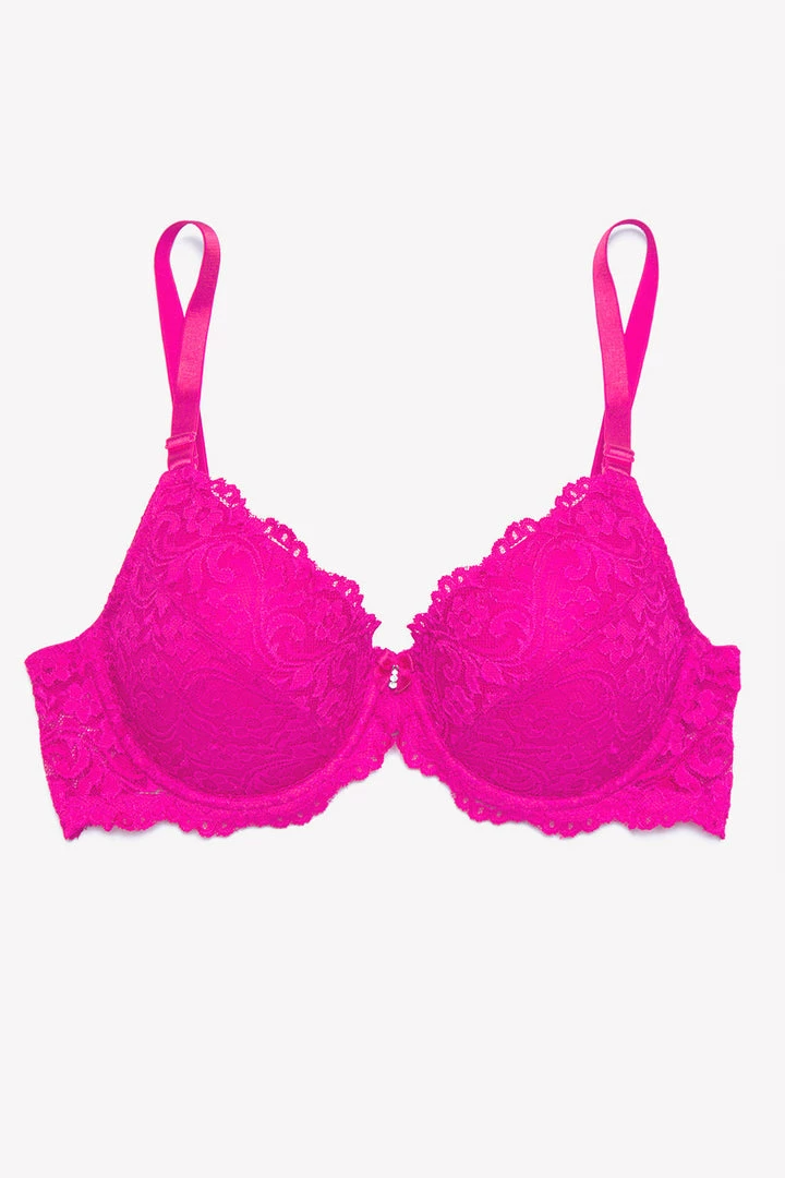 SAS Signature Lace Push-Up Bra | M Pink 4 SAS Signature Lace Push-Up Bra | M Pink