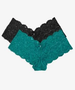 SAS Signature Lace Cheeky Panty 2 Pack | Fanfare/Black Hue
