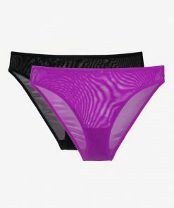 SAS Mesh High Leg Panty 2 Pack | Fierce Violet/Black Hue
