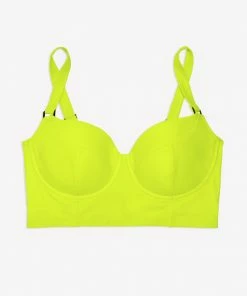SAS Long Lined Underwire Bikini Top | Neon Yellow