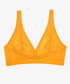 SAS Sheer Mesh Plunge Bralette | Saffron