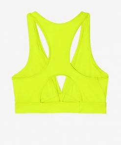 SAS Cut-Out Racerback Bikini Top | Neon Yellow