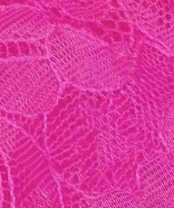 SAS Bras Plus Size Retro Lace & Mesh Unlined Underwire Bra | M Pink