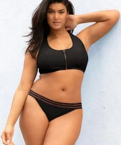 SAS Swimwear Banded Bikini Bottoms | Black Hue