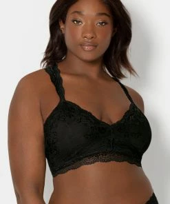 SAS Lovely Lace Racerback Bralette | Black Hue Bras