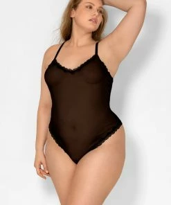SAS Sheer Lace & Mesh Bodysuit | Black Hue Mesh