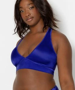 SAS Bras Cut-Out Racerback Bralette | Crazy Cobalt Satin 10 SAS Bras Cut-Out Racerback Bralette | Crazy Cobalt Satin