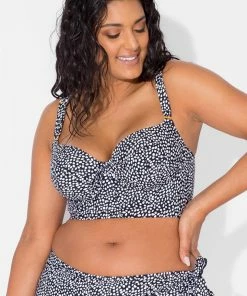 SAS Plus Size Bikini Tops Long Lined Underwire Bikini Top | Fresh Water Pearl