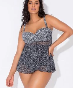 SAS Plus Size Tankinis Twist Bandeau Tankini Top | Fresh Water Pearl
