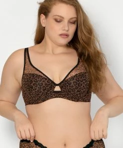 SAS Bras Mesh Plunge Bra | Classic Leopard