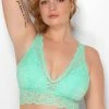 SAS Bras Signature Lace Deep V Bralette | Mint Chip
