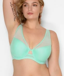 SAS Mesh Plunge Bra | Mint Chip Mesh