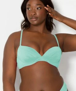 SAS Swim Secret Convertible Push-Up Bikini Top | Cool Mint Chip