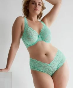 SAS Bras Signature Lace Unlined Underwire Bra | Mint Chip