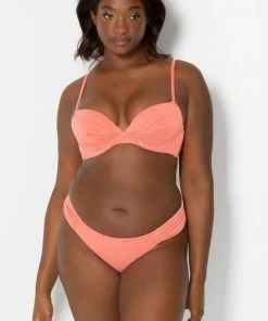 SAS Swim Secret Side Ruched Bikini Bottom | Peach Luster