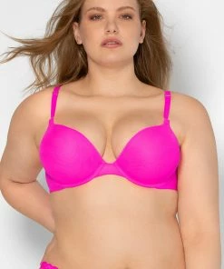 SAS Add 2 Cup Sizes Push-Up Bra | Electric Pink Mesh Bras