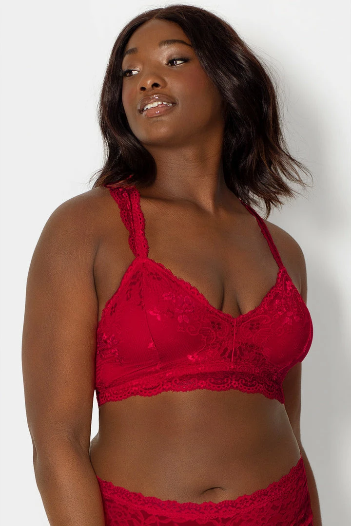 SAS Lovely Lace Racerback Bralette | No No Red 3 SAS Lovely Lace Racerback Bralette | No No Red