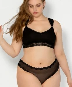 SAS Lace Trim Cheeky Panty 2 Pack | Punchy Peach/Black Hue Panties