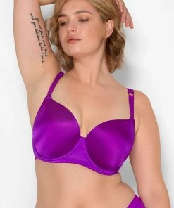 SAS Perfect Demi T-Shirt Bra | Fierce Violet Satin Bras