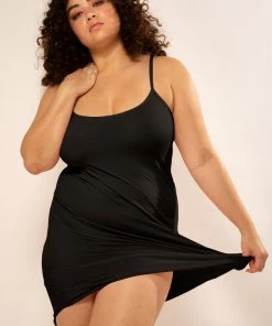 SAS The Naked Slip Dress | Black Hue Stretch