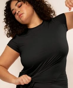 SAS Lounge & Sleepwear The Naked Foundation T-Shirt | Black Hue Stretch