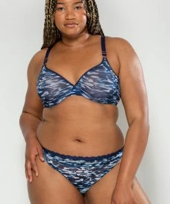 SAS Lace Trim Thong Panty 2 Pack | Fluid Fantasy/Black Hue Panties