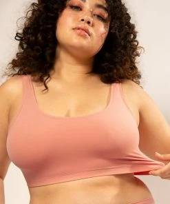 SAS The Naked Scoop Neck Bralette 2 Pack | Tuscany Clay/Black Hue Stretch Bras