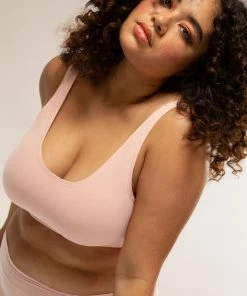 SAS The Naked Scoop Neck Bralette 2 Pack | Blushing Rose/Black Hue Stretch Bras